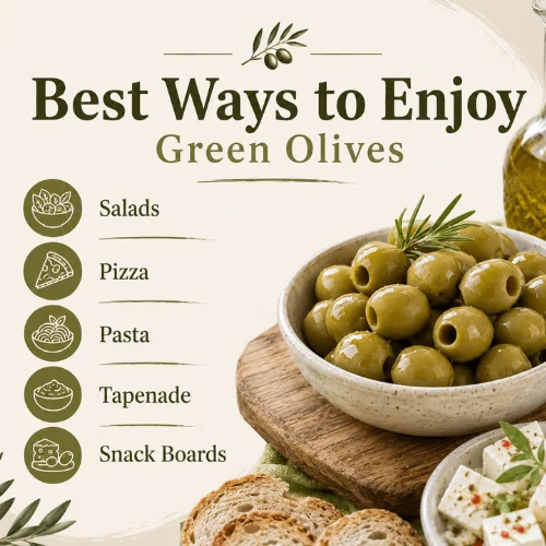 describe best way to eat green olives