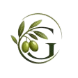 Green Olives logo with a large green letter G, olive branch, and two olives on a soft green background.